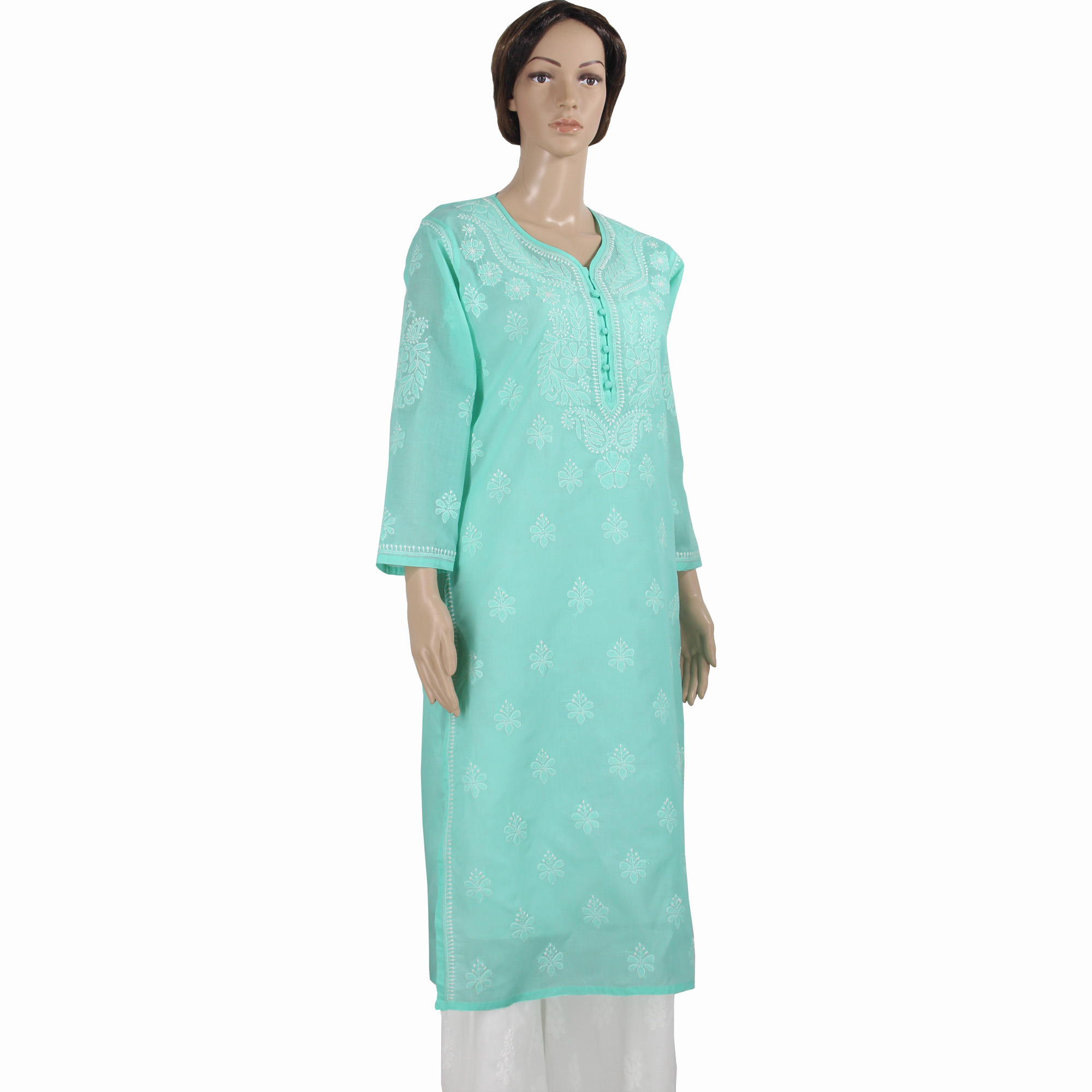Buy Chikankari HUB_Lucknowi Chikan with Highlighted Kurti for Womens Color  Red_XL at Amazon.in